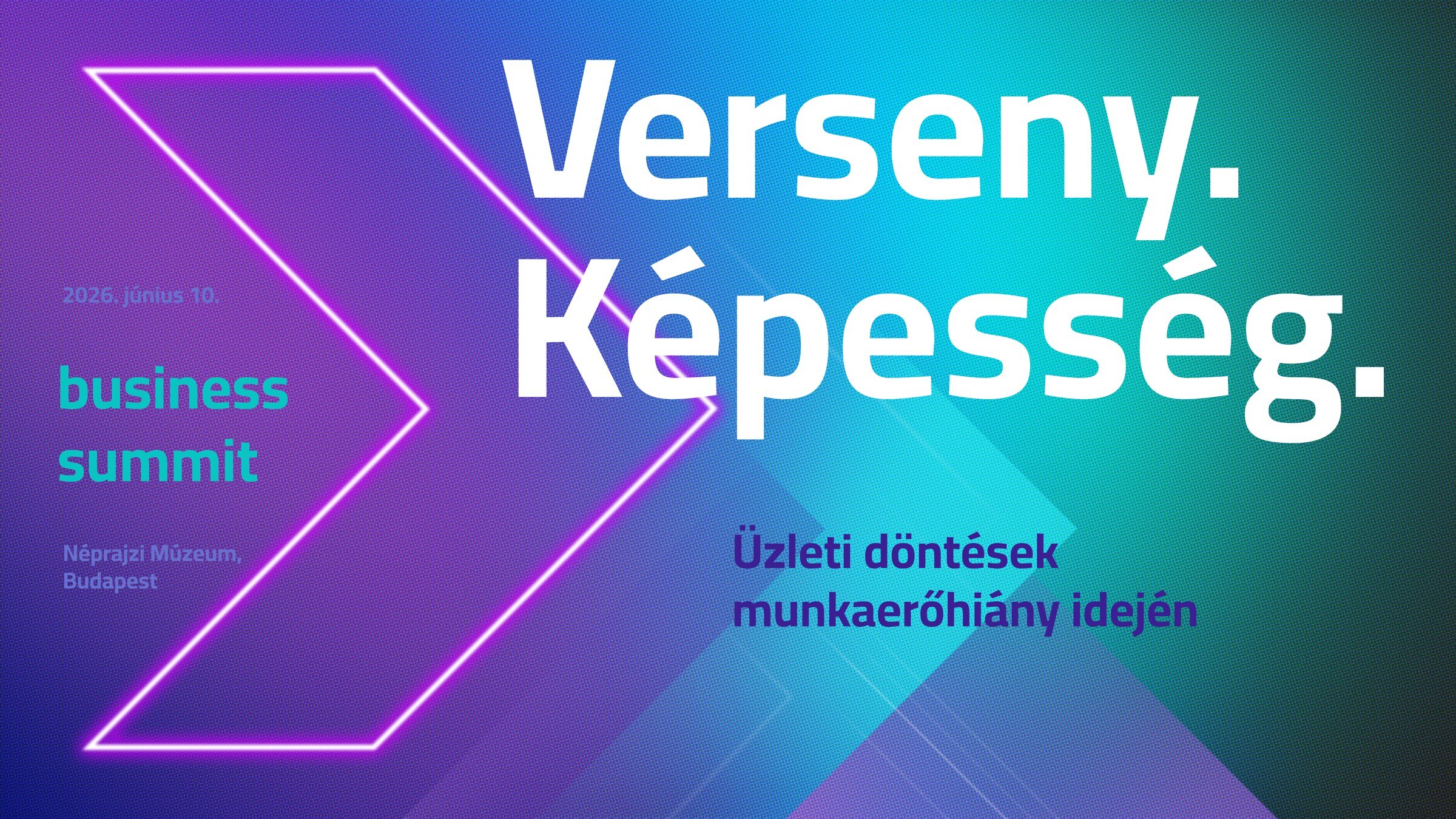 Verseny. Képesség. – Business Summit, 2026. június 10., Néprajzi Múzeum, Budapest